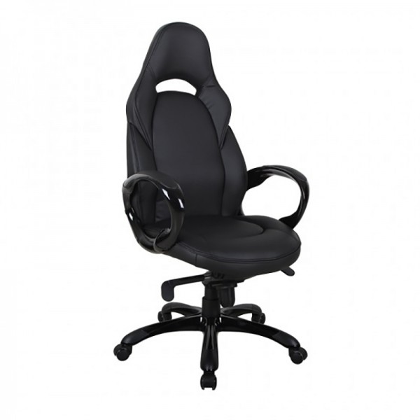 ADJ. OFFICE CHAIR W. GAS LIFT BLACK